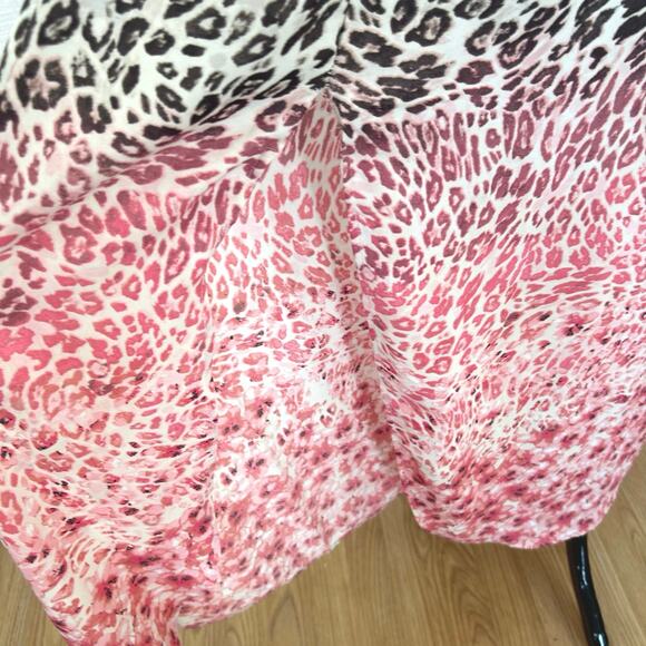 H&M Women Animal Print Sleeveless Colorblock Maxi Dress Brow Vacation Size 10 - Picture 2 of 9